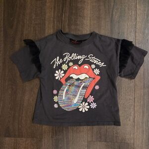 Cotton On Kids Black Rolling Stones Sequin Tee